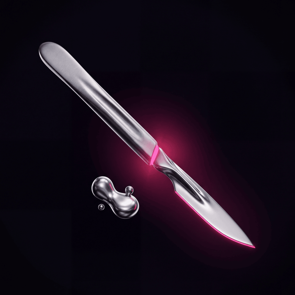 Engraving of a grafting knife laid diagonally beside a fresh scion-cutting.